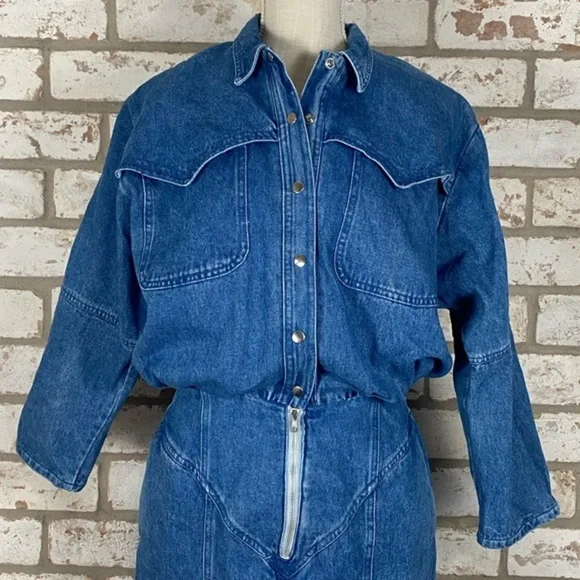 Vintage 80s in.tice.ment Denim Dress - Picture 6 of 8